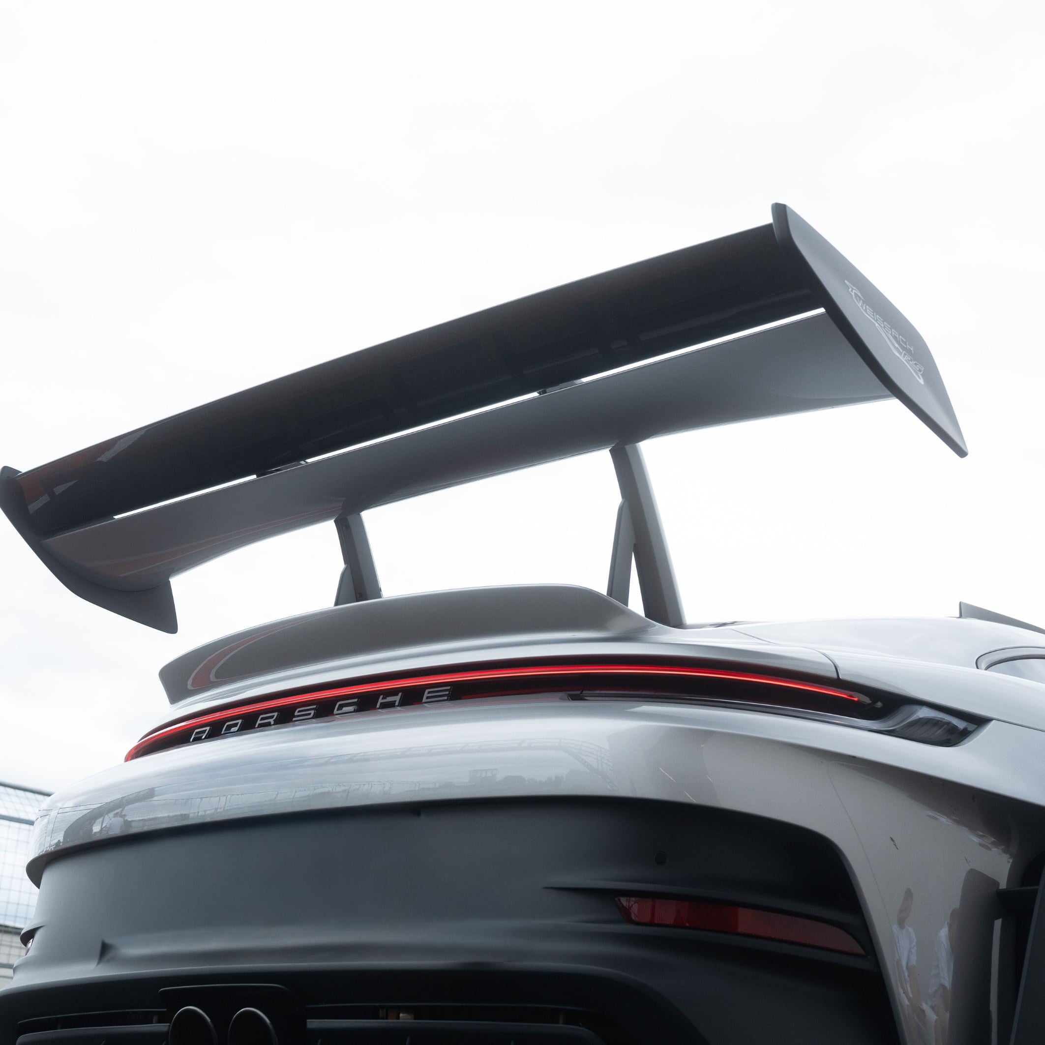 Heck eines weißen Porsche GT3 RS